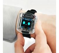 Zeroupshop AI Voice Watch Kit électronique de développement avec écran de 2,4 cm avec batterie rechargeable, outil d'entraînement à la robotique pour interaction vocale et personnages personnalisables