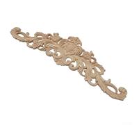 ZEROUPSHOP Applique en bois sculpté non peint pour décoration de meubles, autocollant floral sculpté à la main pour mur, porte, armoire, miroir, décoration d'intérieur, 60 x 17 x 1,2 cm (60 x 17 x 1,2