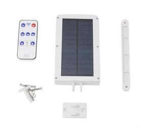 Zeroupshop Applique murale solaire 48 LED, avec détecteur de mouvement PIR, lampe de sécurité extérieure étanche IP65, 3 modes et télécommande, charge double face, pour jardin, terrasse, clôture