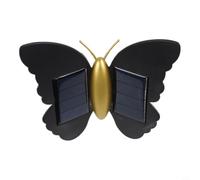 zeroupshop Applique murale solaire étanche IP65 motif papillon vers le haut vers le bas, éclairage de sécurité de jardin 15 cm (lumière chaude (3000 K))