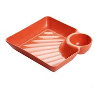 Zeroupshop Assiette Carrée Compartimentée pour Raviolis Plastique
