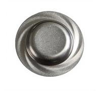 Zeroupshop Assiette ronde en acier inoxydable finition dorée argentée 23 cm élégante pour salade de cuisine, salle à manger, apéritif, collations, vaisselle propre et résistante à la rouille (sauve)