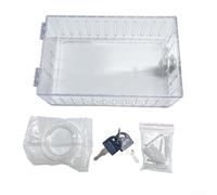 Zeroupshop Boîte de fermeture thermostat, avec ouvercle de protection transparent, pour maison, bureau, école, ajustements non autorisés, matériau PS, installation facile, avec vis ou 18,5 x 12