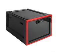 Zeroupshop Boîte de rangement alimentaire verrouillable, avec serrure à combinaison, organiseur sécurisé en ABS, pour réfrigérateur, pilulier et téléphone, tablette, utilisation au bureau, noir +