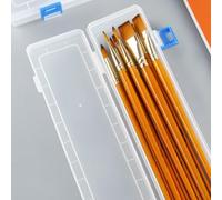 Zeroupshop Boîte de rangement portable de 33 cm pour pinceaux d'art, boîte à outils de dessin, boîte de rangement avec couvercle à charnière pour aquarelle, peinture, crayons, fournitures de dessin (1