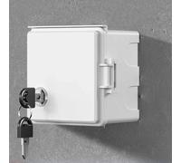 Zeroupshop Boîtier de prise de courant extérieur étanche avec serrure, type 86, résistant aux intempéries, point de charge pour véhicule électrique, étui de protection antivol (blanc)