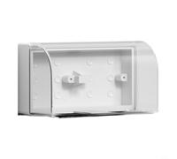 Zeroupshop Boîtier électrique étanche à montage en saillie double configuration 86 ABS avec panneau central amovible pour prise encastrée (transparent)