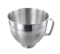 Zeroupshop Bol mélangeur en acier inoxydable pour batteurs sur socle 4,5 QT/5 QT, compatible avec K45SS/KSM75/KSM150/KSM152/KSM165/KSM100/KSM95, pièce de rechange en argent antirouille passe au