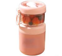 zeroupshop Bol Muesli Isolant 860ml Acier 304 Étanche Bol Muesli Isolant(Pink)
