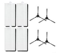 Zeroupshop Brosse latérale et filtre HEPA Liectroux X6 et ZEDAR R600, accessoires de rechange compatibles avec Puron PR12 PRO, papier filtre en nylon plastique pour le nettoyage de la maison (A)