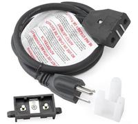 zeroupshop Câble résistant à la chaleur pour friteuse électrique 8 L 10 L MB20012420 Connecteur à dégagement rapide Cordon d'alimentation magnétique Noir (Un ensemble)