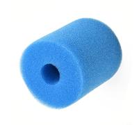 Zeroupshop Cartouche éponge lavable et réutilisable pour filtre de piscine Intex de type H Bleu Pièce de rechange avec trou central de 30 mm, 10,2 x 9 cm
