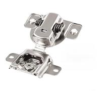 Zeroupshop Charnière de placard dissimulée à ouverture vers l'intérieur avec amortissement hydraulique silencieux, ressort réglable en acier laminé à froid pour une fermeture de porte lisse et