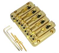 Zeroupshop Chevalet de basse à 5 cordes fixe à travers le corps pour le design 15 mm espacement des cordes 92,5 x 60 mm Construction métallique pour améliorer la durabilité et la stabilité de