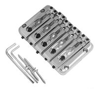 Zeroupshop Chevalet de basse à 5 cordes fixe à travers le corps pour le design 15 mm espacement des cordes 92,5 x 60 mm Construction métallique pour améliorer la durabilité et la stabilité de