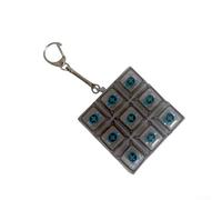 Zeroupshop Clavier RVB portable avec touches colorées pour soulager le stress et se concentrer, porte-clés compact à utiliser à la maison, au bureau ou à l'école, design léger (PC avec gris clair)