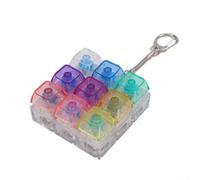 Zeroupshop Clavier RVB portable avec touches colorées pour soulager le stress et se concentrer, porte-clés compact à utiliser à la maison, au bureau ou à l'école, design léger (PC avec lumière