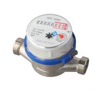 Zeroupshop Compteur d'eau numérique, pointeur mécanique d'eau froide 1,5 m³/h, ABS + fer, 0-40 ℃, PN1.6, buse de 1,2 cm x 1,9 cm, installation verticale/horizontale pour la maison