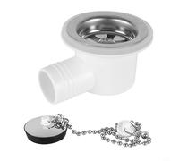 Zeroupshop Connecteur d'évier de véhicule récréatif en acier inoxydable avec design à angle droit pour installation de plomberie de salle de bain, cuisine (coude)