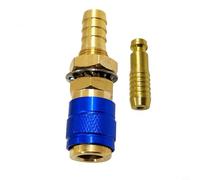 Zeroupshop Connecteur rapide en laiton pour tuyau d'identification de 10 mm, compatible avec les modèles de chalumeaux de soudage TIG 12/18/20/27, raccord pour soudure et traitement du métal, bleu