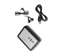 Zeroupshop Convertisseur de cassette portable vers MP3, lecteur de cassettes USB avec segmentation automatique/manuelle, enregistrement direct sur clé USB sans PC, batterie ou USB pour numérisation