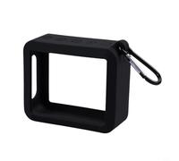 Zeroupshop Coque de protection portable en silicone pour haut-parleurs JBL GO 2 et GO ES, coque souple antichoc avec sangle, rangement facile pour équipement audio, noir