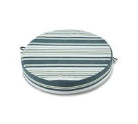 zeroupshop Coussin de chaise de jardin rond à rayures 45 cm | Tissu imperméable, garde au sec sous la pluie, taille ronde de 45 cm, motif rayé classique, durable pour l'extérieur