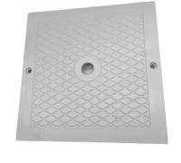 Zeroupshop Couvercle carré pour écumoire de piscine - 25,4 cm - Pour écumoires creuses Hayward SPX1082E SP082 Series - Blanc