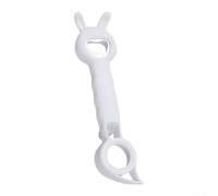 zeroupshop Décapsuleur en acier inoxydable avec poignée antidérapante Blanc | Ouvre des canettes, des bouteilles de bière, des couvercles de bocal ; forme de lapin mignon, pour un ustensile de cuisine