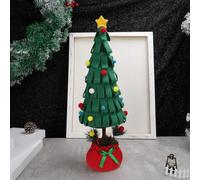 Zeroupshop Décoration de table pour sapin de Noël à faire soi-même - Simulation festive - Rouge et vert - 43 cm - Décoration de vacances - Centre de table (vert)