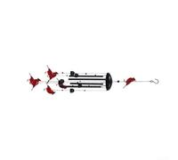 zeroupshop Décoration Jardin Carillon Vent Apaisant | Design thème frappant, 1 grand et 6 petits tubes, appeal visuel extérieur, métal robuste