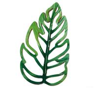 Zeroupshop Décoration murale en bois - Monstera tropical à suspendre - Bois de pin naturel dégradé vert - Décoration végétale pour maison, bureau, jardin pour fond de style forêt (blanc) (B)