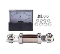 Zeroupshop DH-670 Ampèremètre analogique CC avec shunt, 0-200 A/300 A 75 mV, boîtier en plastique noir pour surveillance du courant d'armoire industrielle, précision de classe 2.0 (300 A)
