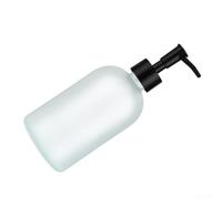 zeroupshop Dispensaire Liquide Élégant Design Minimaliste Kitchen(White) | Verre épais pour robuste, pour pompe fuite, base antidérapante, 500ml capacité, salle de bain cuisine