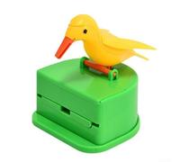 zeroupshop Distributeur automatique de cure-dents en forme d'oiseau pour piques sans échardes Décoration d'intérieur Plastique 8,9 x 7,8 cm