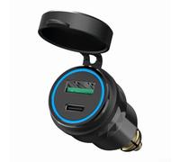 Zeroupshop Double adaptateur de chargeur USB avec coque étanche et alliage d'aluminium CNC, sortie 4,2 A, pour moto DIN pour prise Hella pour GS R1200RT F800 F650 F700