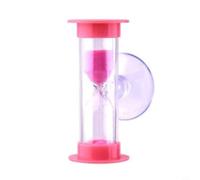 Zeroupshop Douche de sable de 3 minutes pour minuterie, avec ventouse, sablier visuel, pour les dents des enfants et économiser l'eau, pour accessoire de salle de bain coloré en rose, violet, vert