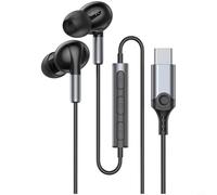 Zeroupshop Écouteurs intra-auriculaires filaires de type C avec suppression active du bruit et micro, pilote audio numérique de 10 mm, pour 15, pour iPad, pour Huawei, pour Samsung, câble de 1,2 m