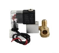 Zeroupshop Électrovanne à 2 voies normalement ouverte G1/4" Port femelle CC 12 V Corps en aluminium pour air, eau, gaz, liquide, vapeur, silencieux, sans huile