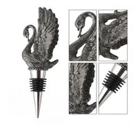 Zeroupshop Elegant Bird Bouchon de bouteille de vin en alliage pour bouteilles ouvertes, finition dorée (noir)