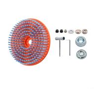 Zeroupshop Ensemble de brosses de nettoyage pour tondeuse à gazon avec poils métalliques, outil de jardinage pour enlever l'herbe coupée et les débris des sols, du carrelage, des joints et des murs