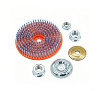 Zeroupshop Ensemble de brosses de nettoyage pour tondeuse à gazon avec poils métalliques, outil de jardinage pour enlever l'herbe coupée et les débris des sols, du carrelage, des joints et des murs