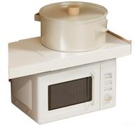 Zeroupshop Étagère de rangement réglable pour armoire de cuisine, étagère de rangement rétractable pour casseroles, poêles, ustensiles, support multicouche en acier au carbone, blanc 30-45 x 24 cm (B)