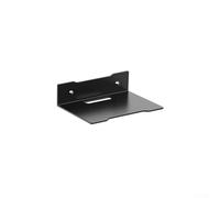 Zeroupshop Étagère murale flottante sans perforation, support en acier robuste, pour salon, chambre à coucher, cuisine, étagère de rangement sans perçage, pour livres, tasses, vases, noir (M)
