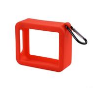 Zeroupshop Étui de protection portable en silicone pour haut-parleurs JBL GO 2 et GO ES, coque souple antichoc avec sangle, rangement facile pour équipement audio, noir (rouge)