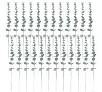 zeroupshop Feuillage Eucalyptus Faux 38cm Vert Crème Réaliste | pour feuilles givrées réalistes, non toxiques, sûres, texture douce, touche élégante