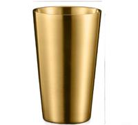 Zeroupshop Gobelet en acier inoxydable martelé avec isolation sous vide à double paroi, utilisation pour la bière, le café, le thé, l'eau, prise en main confortable, 7,3 x 5,5 x 7,3 cm (T)