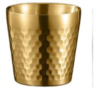 Zeroupshop Gobelet en acier inoxydable martelé avec isolation sous vide à double paroi, utilisation pour la bière, le café, le thé, l'eau, prise en main confortable, 7,3 x 5,5 x 7,3 cm (F)