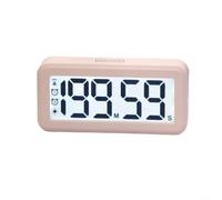 Zeroupshop Grand réveil LCD avec double alarme, compte à rebours, répétition et veilleuse automatique, horloge de bureau numérique à l'arrière magnétique, pour chambre d'étudiant, bureau, fonctionne