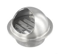 Zeroupshop Grille d'aération ronde en acier inoxydable avec écran anti-oiseaux et hotte hémisphérique pour sèche-linge, salle de bain, cuisine AC 100 mm (200 mm)